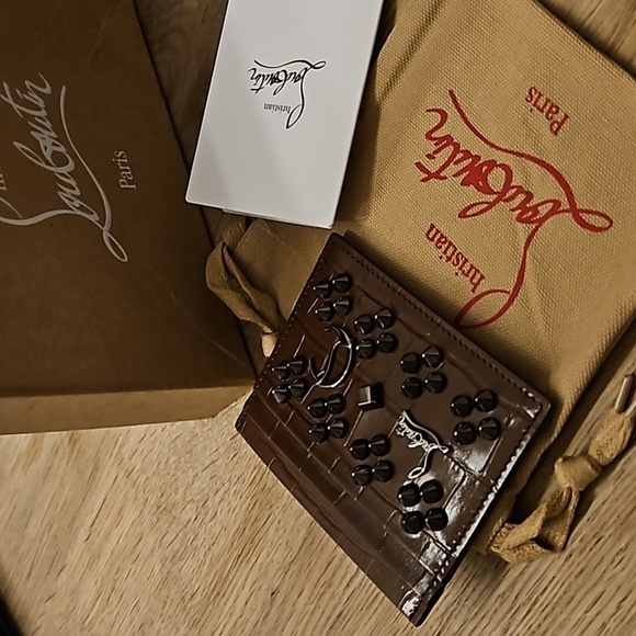 Christian Louboutin Handbags - Christian Louboutin Kios Crocodile Pattern Card Holder/Card Case Wallet
